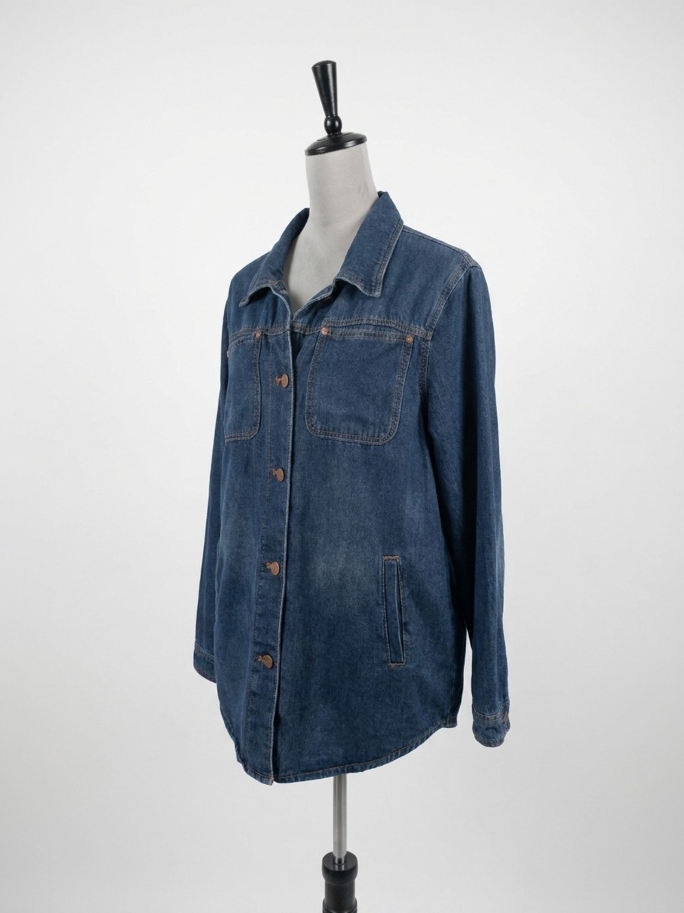 Relaxed Dark Blue Denim Jacket for Women